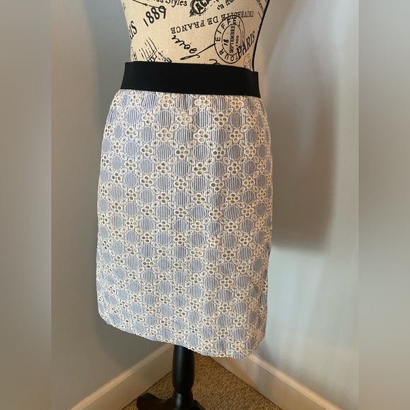 Ann Taylor patterned seersucker skirt, sz 6P - Picture 4 of 4